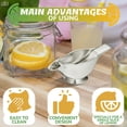thumbnail image 3 of Bird Lemon Squeezer Stainless Steel Lemon Juicer Squeezer Manual Juicer Press Lime Squeezer Bird Shaped Lemon Squeezer Juicer - Orange Squeezer Manual Citrus Juicer Hand Held Juicer Squeezer, 3 of 5