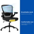 thumbnail image 2 of BestOffice Ergonomic Mesh Office Chair, Mid-Back Executive Task Chair with Lumbar Support, Armrests, Rolling Swivel Design, Black, 2 of 7