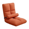thumbnail image 2 of lingqin 5 Position Adjustable Floor Chair with Back Support Soft Velvet Foldable Lounger Orange, 2 of 9