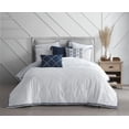 thumbnail image 1 of Beco Home Pintuck White 3 Piece Cotton Comforter Set, 1 of 9