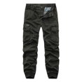 thumbnail image 1 of RXIRUCGD Salopette Délavée à Multiples Poches pour Homme, Pantalon Décontracté d'Extérieur, Vert Armée, Taille : TG, 1 of 3