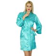thumbnail image 1 of Bimba Women Short Satin Getting Ready Robe Bridesmaid Kimono Sleeve Coverup, 1 of 8
