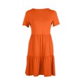 thumbnail image 4 of Fshaion Robe d'Été pour Femmes 2024 Grande Taille Décontractée à Manches Courtes Robe T-Shirt Robes Mini à Étages avec Poches Liquidation à Moins de 10!, 4 of 7