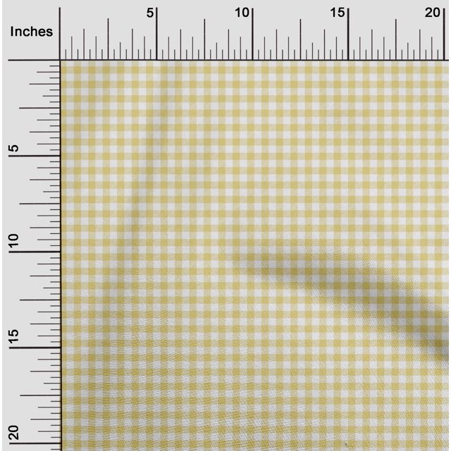 oneOone Georgette Viscose Fabric Gingham Check Print Sewing Fabric BTY 42 Inch Wide