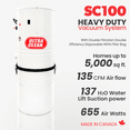 thumbnail image 2 of Ultra Clean SC100 Heavy Duty Powerful Central Vacuum System – Made in Canada – with Deluxe Electric Hose, Powerhead and Accessory Package (35 ft, Direct Connect, White), 2 of 5