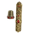 thumbnail image 1 of Embossed Sewing Thimble Case European Style Storage Sewing Metal Cross Stitch Option 4, 1 of 8