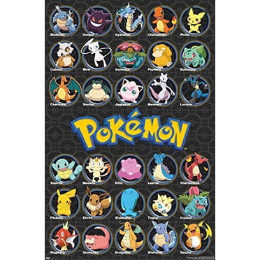 Trends International Pokémon - Affiche Murale Favoris de Tous les Temps, 22,375 Po x 34 Po, Version Non Encadrée