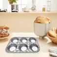 thumbnail image 3 of 10Pcs Disposable Cupcakes Baking Pans,6 Cup Aluminum Pans For Cupcakes,Muffins & Pie,Reusable Disposable Aluminum 6 Cavity Mini Muffin Foil Pans,Durable Aluminum 6 Cup Mini Muffin Pan, 3 of 8