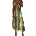 thumbnail image 1 of Ovzne Robes Grande Taille pour Femmes aux Formes Robe Femme Robes d'Été pour Femmes Imprimé Sans Manches Col Rond Robe Décontractée Robes Robe Femme Imprimée Liquidation, 1 of 5