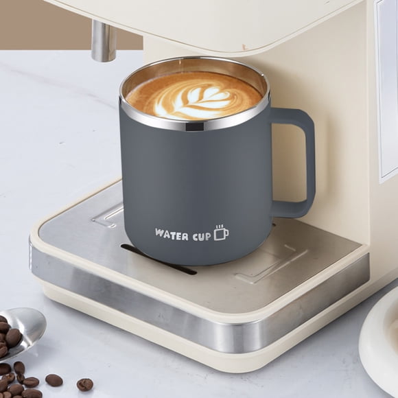 DIANWUDG Tasse d'Eau en Acier Inoxydable avec Couvercle, Double Couche Isolée, Étanche et Étanche, Tasse de Bureau sous Vide, Tasse à Café, Tasse à Thé 400 ml, Couvercle Poussoir