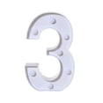 thumbnail image 2 of EGNMCR Alphabet LED Digital Lights Light Up White Plastic Digital Standing Hanging 3 Digital light, 2 of 2