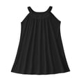 thumbnail image 1 of WEIYLL Robe Fille Plage Cache-Maillot Sans Manches Débardeur Fin Couleur Unie Volants Robe Noire Vêtements 7-8 Ans, 1 of 4
