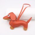 thumbnail image 1 of Leather Dachshund Keychain with Rope Handmade Sausage Dog Bag Charm for Phone Case, Car Keys & Pet Lover Accessory, 1 of 1