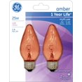 thumbnail image 4 of Decorative Light Bulb, Flame Shape, Amber, 25 Watt, 2-Pk. - 75339, 4 of 4