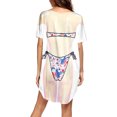 thumbnail image 4 of Robes pour Femmes 2024 Été Chemise de Bikini Oversize par-Dessus Manches Courtes Mignonne Imprimé de Bikini par-Dessus Robe T-Shirt Ample Porter Rabais de 50 % Liquidation!, 4 of 4
