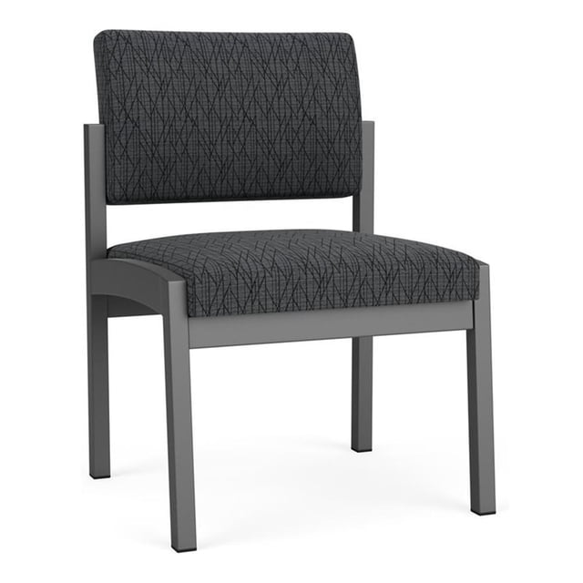 Fauteuil d'Appoint Sans Accoudoirs Lenox en Acier pour Réception / Acier Charbon / Gris Foncé