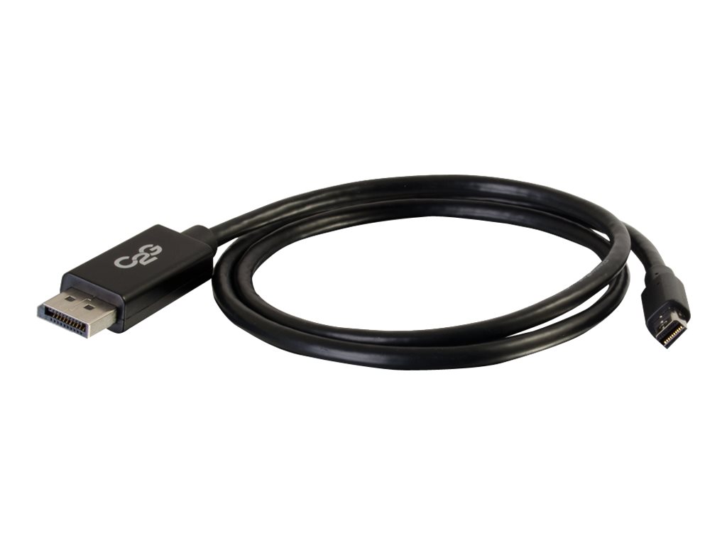 C2G 3ft 4K Mini DisplayPort to DisplayPort Cable - 4K 30Hz - Black - M/M - Câble DisplayPort - DisplayPort (M) vers Mini DisplayPort (M) - 3 Pieds - Noir