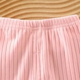 thumbnail image 4 of RXIRUCGD Baby Children's Winter Solid Striped Home Clothes Suit( Pink, Size:120 ), 4 of 7