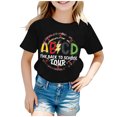 thumbnail image 1 of AWZXDE Hauts pour Filles Enfants Rentrée des Classes T-Shirt Graphique à Manches Courtes Col Rond Lumineux Confortable pour Garçons et Filles, 1 of 4