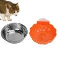 thumbnail image 3 of Pumpkin Shape Hanging Dog Bowl, Removable Stainless Steel Feeder for Cats Dogs Birds Guinea Pigs, Screw Buckle Design, Multifunctional Use, Large Caliber Open Bowl, 3 of 7