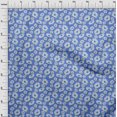 thumbnail image 4 of oneOone Polyester Spandex Medium Blue Fabric Floral Sewing Material Print Fabric By The Yard 56 Inch Wide, 4 of 4