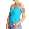 thumbnail image 4 of Hanes Camisole en Coton Extensible pour Femmes avec Soutien-Gorge Intégré, m, Turquoise Volant, 4 of 5
