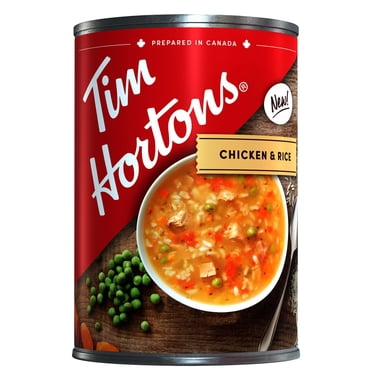 Tim Hortons Chicken & Rice Soup, 540 ml Can, Seasoned Chicken, Rice and Veggies in Savoury Broth (Ready‑to‑Serve)