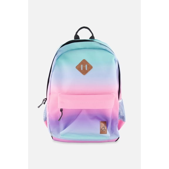 Deux par Deux Petite Fille Dégradé Pratique Spacieux Sac à Dos Organisé Bleu et Mauve Dégradé