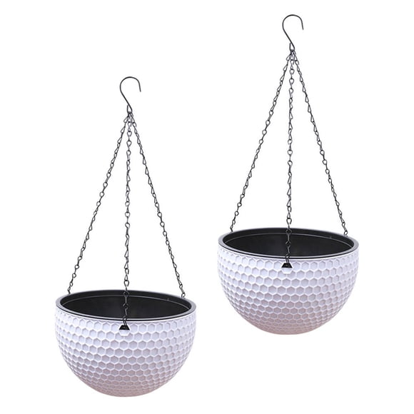 LEEYNEER 2 Pcs Flowerpot Flower Pots Garden Planter Large Planter Hanging Flower Basket Hanging Plants Pot