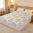 thumbnail image 1 of Double Bed Fitted Sheet Non-Slip Fixed Bed Cover All Inclusive Mattress Protection Soft Fiber for Naked Sleeping, 1 of 6