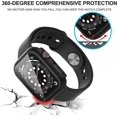 thumbnail image 4 of KOMI 2-Pack for Apple Watch Series 9/8/7/6/5/4/Series SE/SE 2 45mm All-around Screen Protector Case, Tempered Glass Screen Protector Case Ultra-thin for iWatch 45mm Protection Cover - Clear, 4 of 5