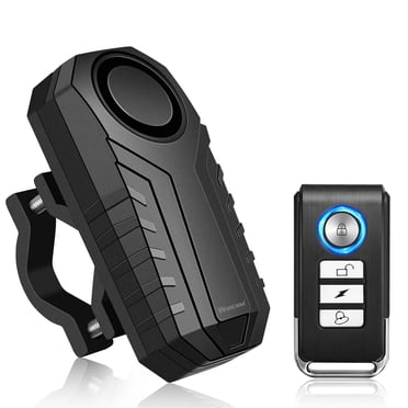 Wsdcam Alarme de Vélo Antivol 113 dB, Vibration Antivol, Étanche, Système de Sécurité d'Alarme pour Moto et Bicyclette avec Télécommande