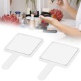 thumbnail image 3 of Makeup Mirror, 2pcs Handheld Makeup Mirror Portable Square Vanity Mirror Compact Beauty Cosmetic Tool, 3 of 7