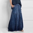 thumbnail image 2 of Jupes d'Été pour Femmes Robe pour Femmes 2023 Mode Jupe de Cowboy pour Femmes Confortable Extensible Grande Taille (avec Boutons), 2 of 9