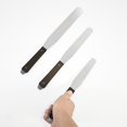 thumbnail image 3 of Straight Cake Icing Spatula, 6 Inch/8 Inch/10 Inch Size Optional Stainless Steel Wooden Handle Cake Decorating Spatula for Home, Kitchen or Bakery, 3 of 7
