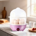 thumbnail image 4 of Cagogo under $5 Egg Cooker, Mini Stainless Steel Egg Cooker, Double Layer Boiled Egg Breakfast Maker, Household Electric Appliance, Soft Hard Egg Boiler, Compact Kitchen Tool, 4 of 6