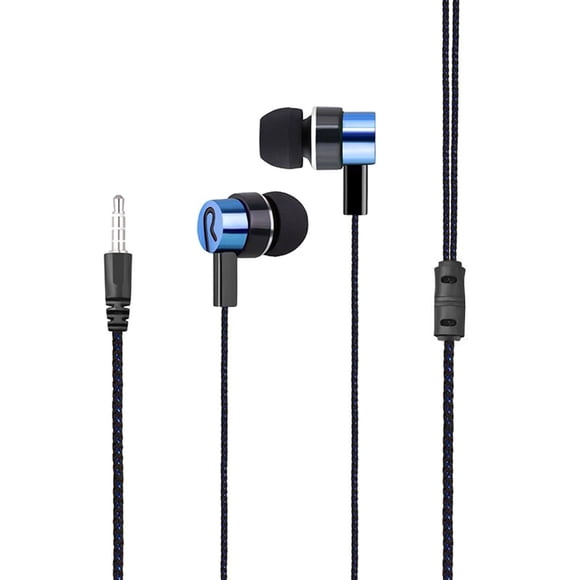 Écouteurs Intra-Auriculaires 2 Pcs avec Microphone - Écouteurs Filaires 3,5 mm pour iOS/Android, Ergonomiques et Son Stéréo