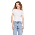 thumbnail image 1 of No Boundaries Women's Rib Baby Tee, 1 of 6