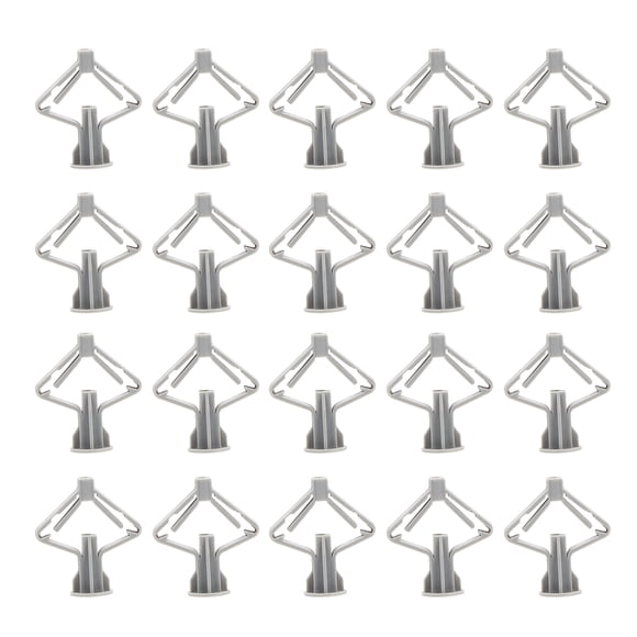 200Pack Drywall Toggle Anchor Plastic Butterfly Anchors Light Grey for Construction
