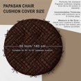 thumbnail image 3 of Vargottam Housse Imperméable pour Coussin de Papasan - Housse de Chaise Ronde de 55 Pouces avec 8 Attaches Sécurisées - Usage Extérieur/intérieur - Design Patchwork, 3 of 7