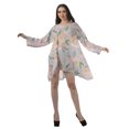 thumbnail image 3 of Moomaya Robe de Cocktail Imprimée à Manches Longues Tenues de Noël Robe Courte pour les Fêtes, 3 of 4