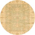 thumbnail image 1 of Ahgly Company Indoor Round Abstract Orange Oriental Area Rugs, 6' Round, 1 of 6