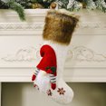 thumbnail image 4 of Coofit Fireplace Hanging Stocking 3D Gnome Xmas Stocking Holiday Stocking for Christmas, 4 of 10