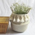 thumbnail image 2 of Large Woven Storage Baskets Cotton Rope Decorative Hamper for Nursery  Toys  Blankets  and Laundry  Cute Tassel Nursery Decor - Home Storage Container, 2 of 6