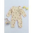 thumbnail image 4 of Kmbangi Baby Rainbow Romper Long Sleeve Pants Buttoned Crotch Bodysuit, 4 of 8