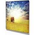 thumbnail image 2 of Éléphant de Savane dans la Prairie - Impression sur Toile Africaine Extra Grand, 2 of 3