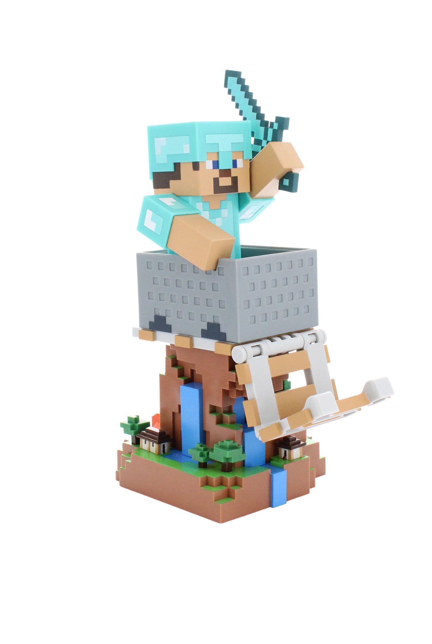 Exquisite Gaming Minecraft: Steve Cable Guy R.E.S.T support d'appareil de figurine à collectionner