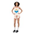 thumbnail image 1 of Wonder Woman Ensemble de Sommeil 2 Pcs pour Femmes avec Débardeur Coureur et Short Dauphin, Tiare et Logo, 1 of 7