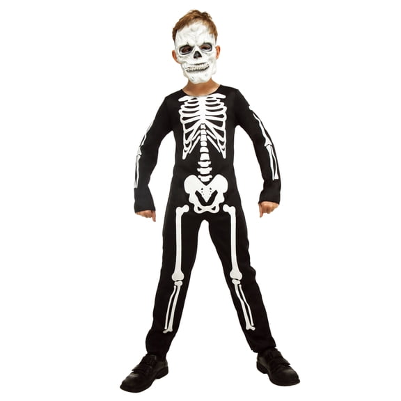 Partyholic Skelebones costume for Boys, one size fits most