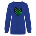 thumbnail image 4 of 2023 Chandail Surdimensionné pour Femmes Chemises Unies Col Rond Manches Longues Hauts Imprimés Blouse Régulière Coupe Ample Hauts pour Femmes, 4 of 5
